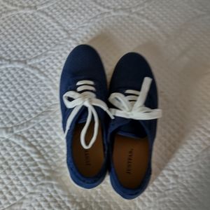 Blue meshy sneakers